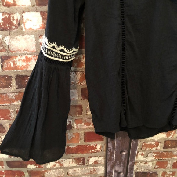 Billabong Boho Hippie Blouse w/ Bell Sleeves - Picture 6 of 8